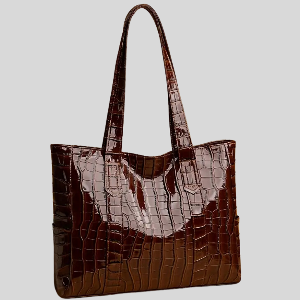 Stylish Crocodile-Embossed Tote Bag for Fashion-Forward Women