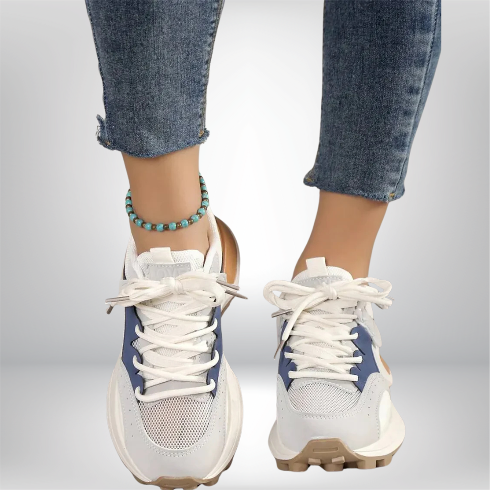 Kaitlyn's Vibrant Orange Sneakers