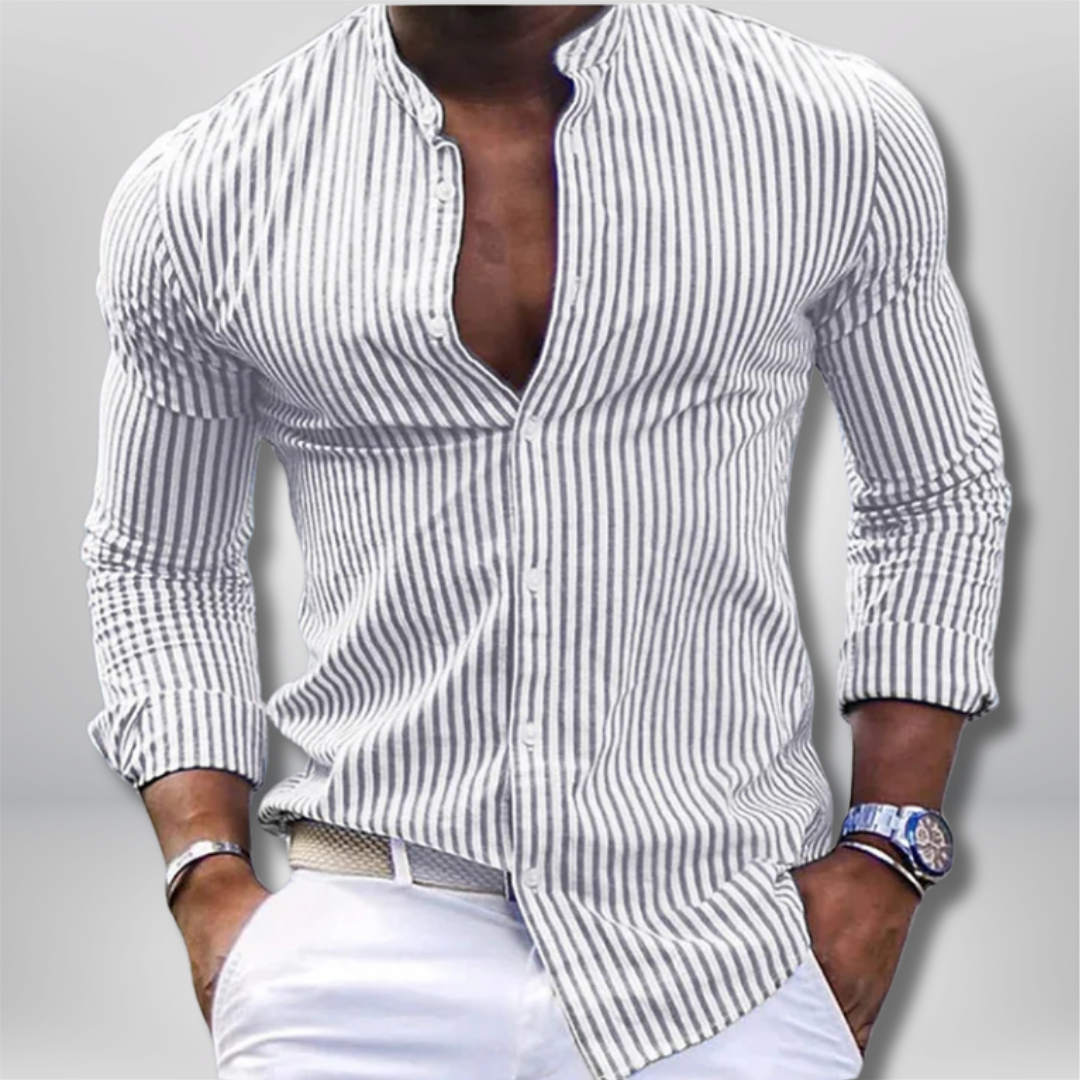Isaac - Timeless Striped Shirt for Effortless Style