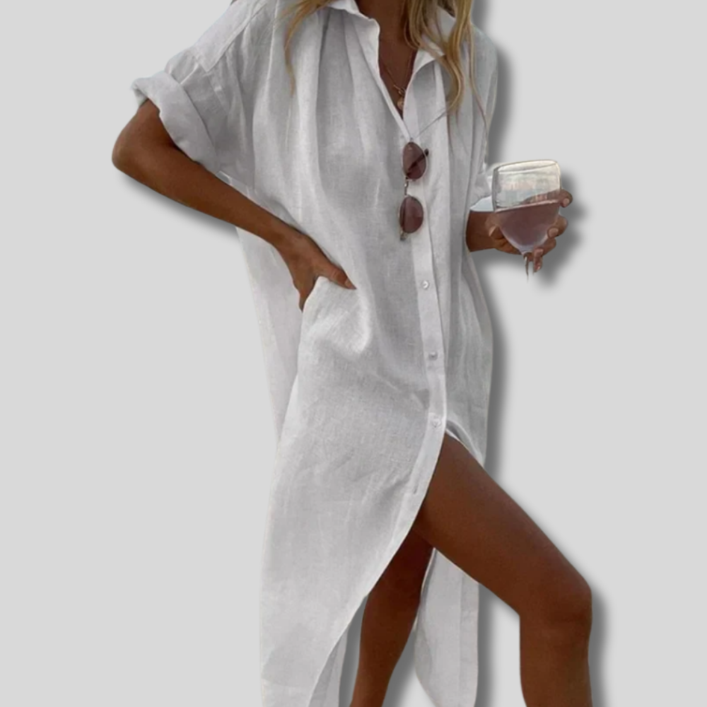 Maya - Effortlessly Elegant Linen Dress for Spring