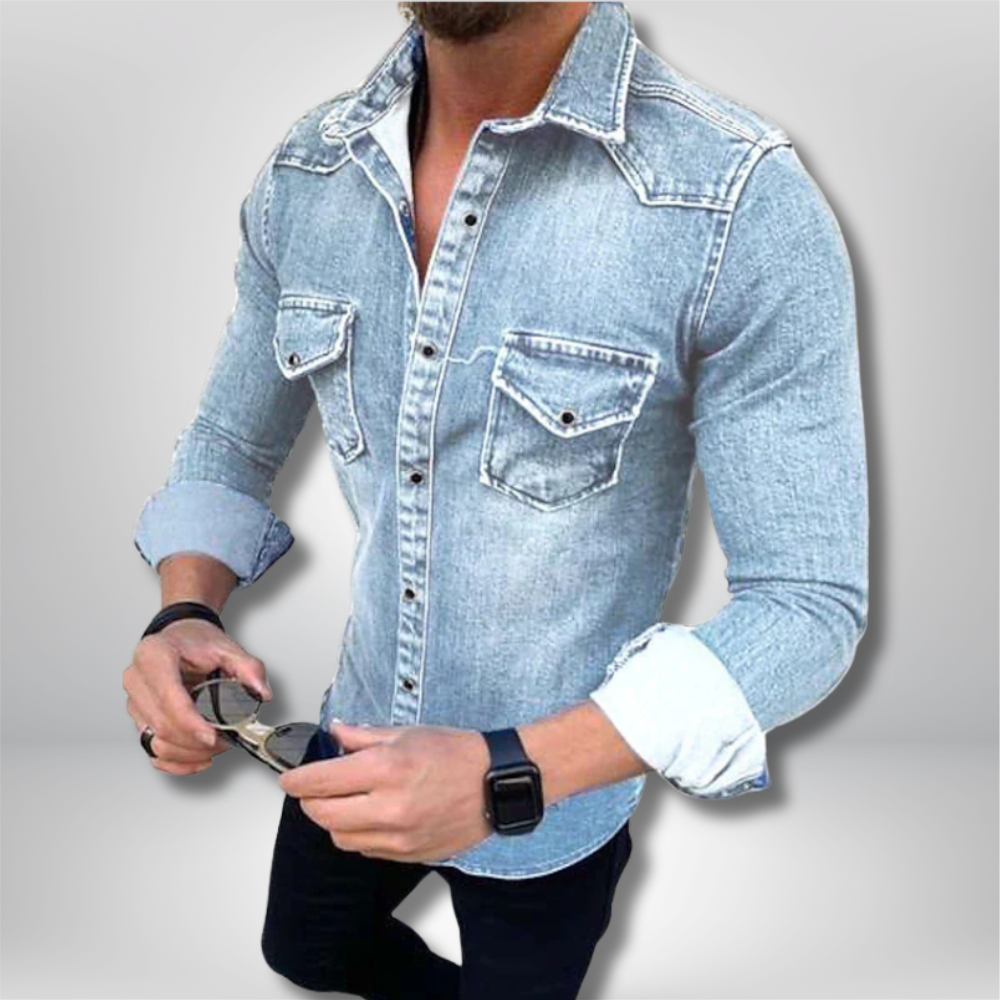 Elevate Your Style with the Rocco Premium Denim Shirt
