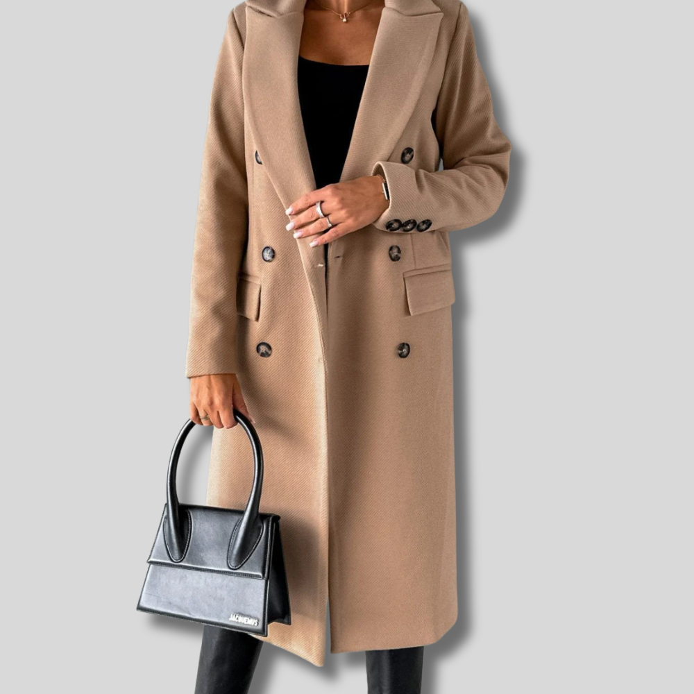 Walcey - Chic and Stylish Long Trench Coat for Women