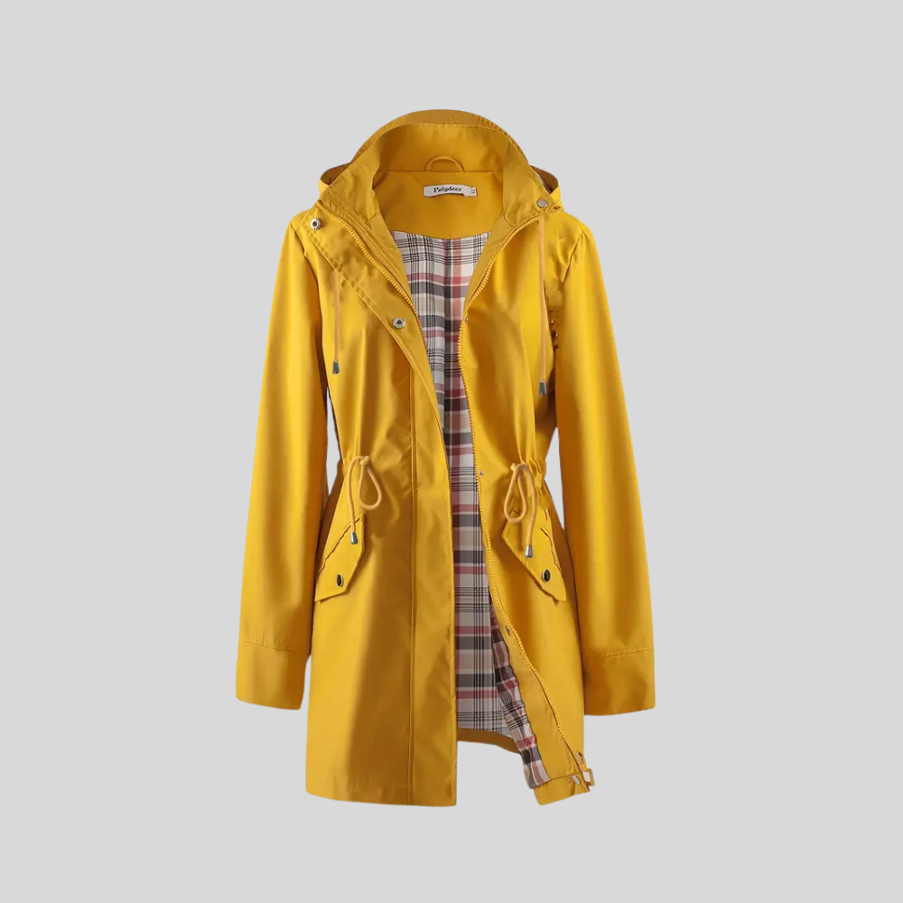 Kiah - Stylish Women's Long Sleeve Rain Coat for Elegance in Any Weather