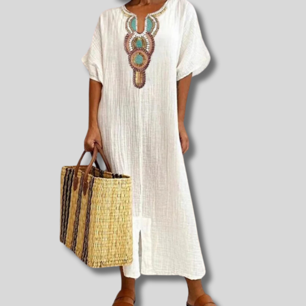 Chic Bohemian-Inspired Casual Dress for Women by Tyra