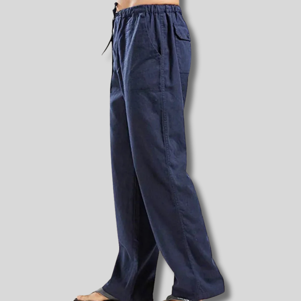 Breezy Summer Linen Relaxed-Fit Trousers for Men