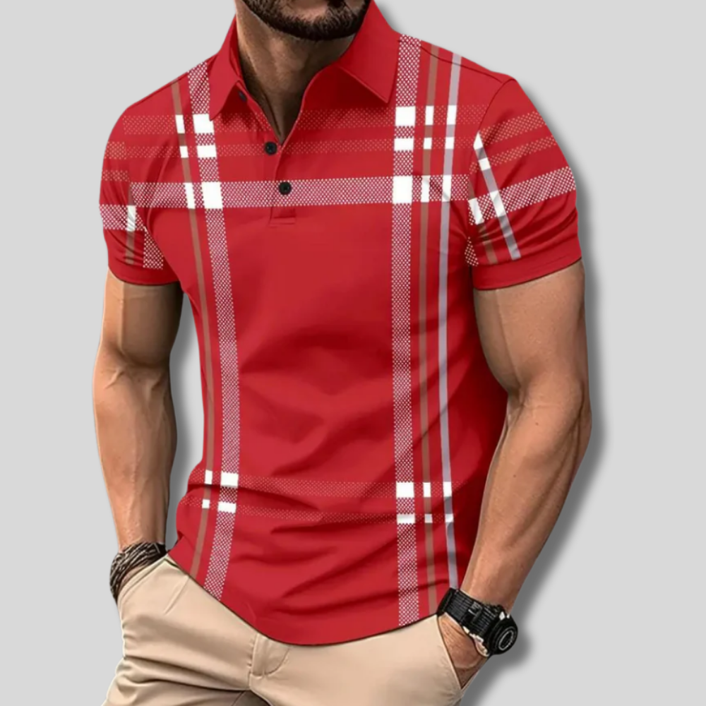 Emilio - Trendy Checkered Polo Shirt for Men