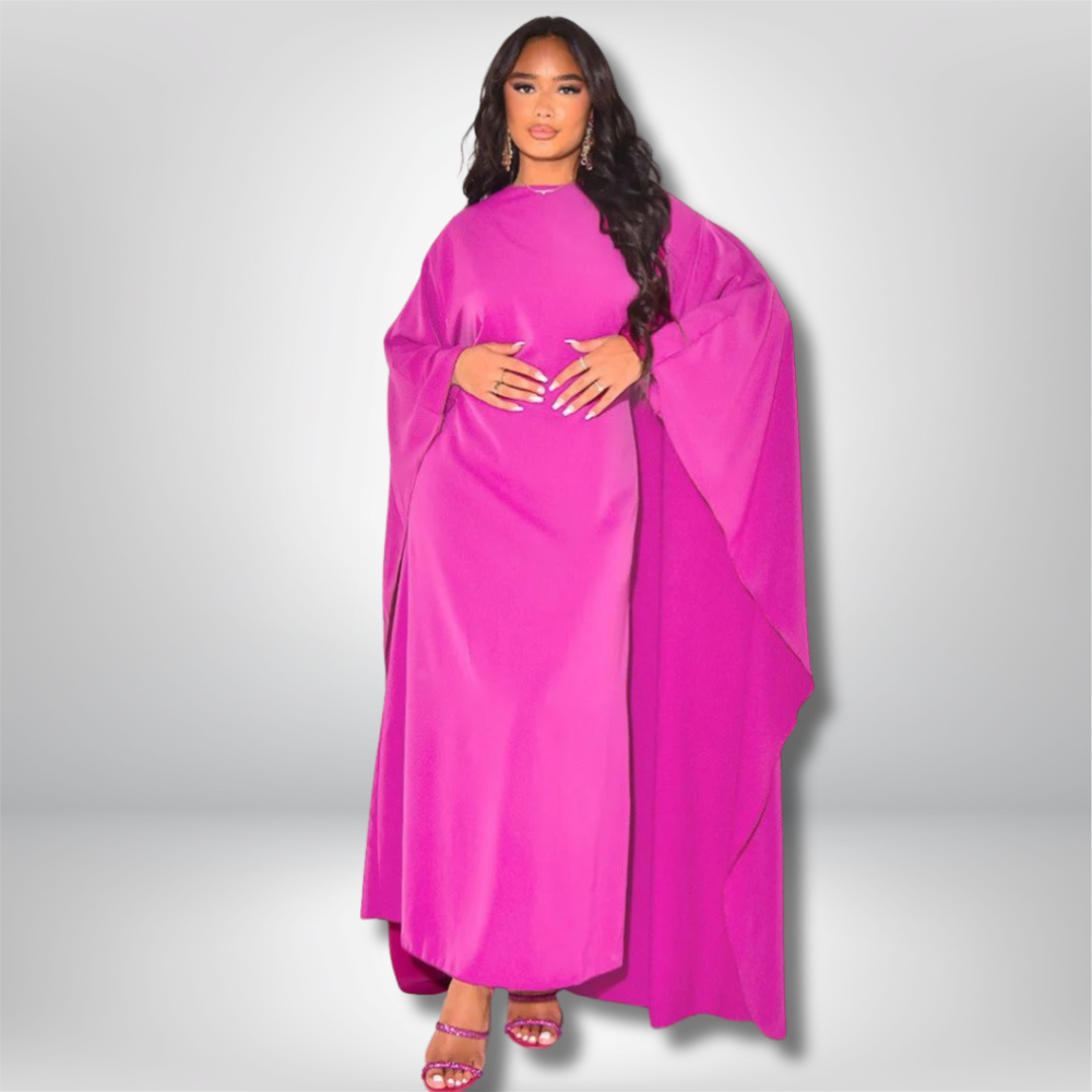 Lieke - Chic Batwing Sleeve Dress for Effortless Style