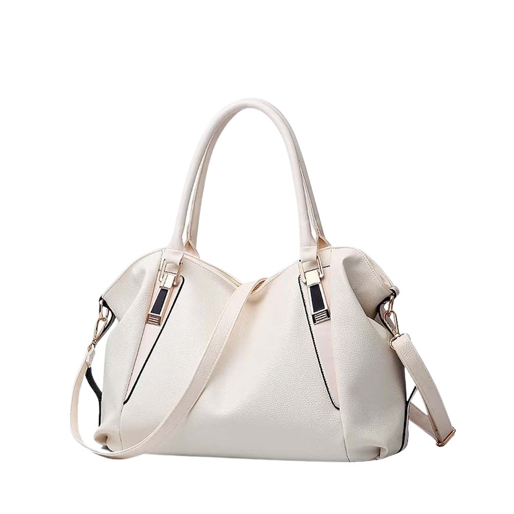 Chic Leather Tote with Dual Handles and Versatile Shoulder Strap