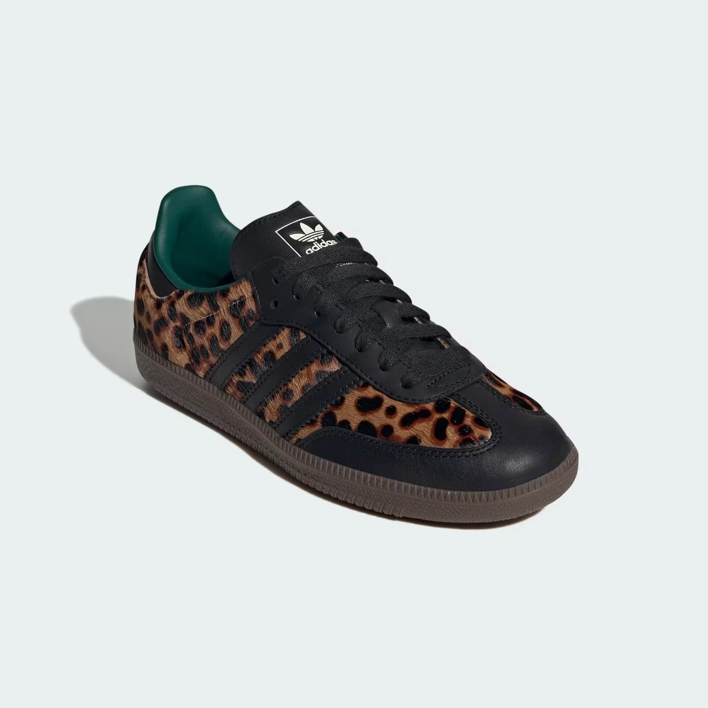 Samba OG Black and Green Leopard Print Sneakers