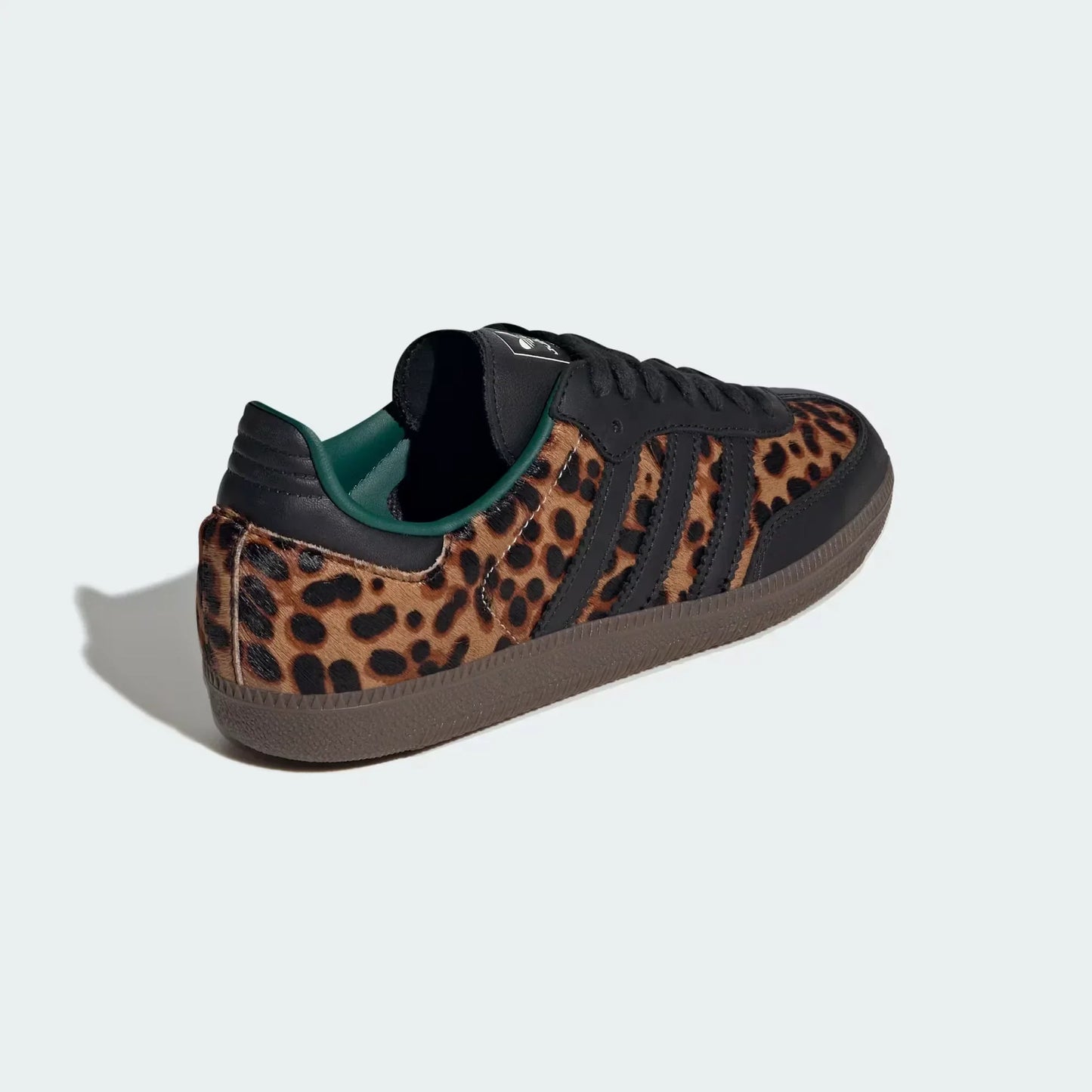 Samba OG Black and Green Leopard Print Sneakers