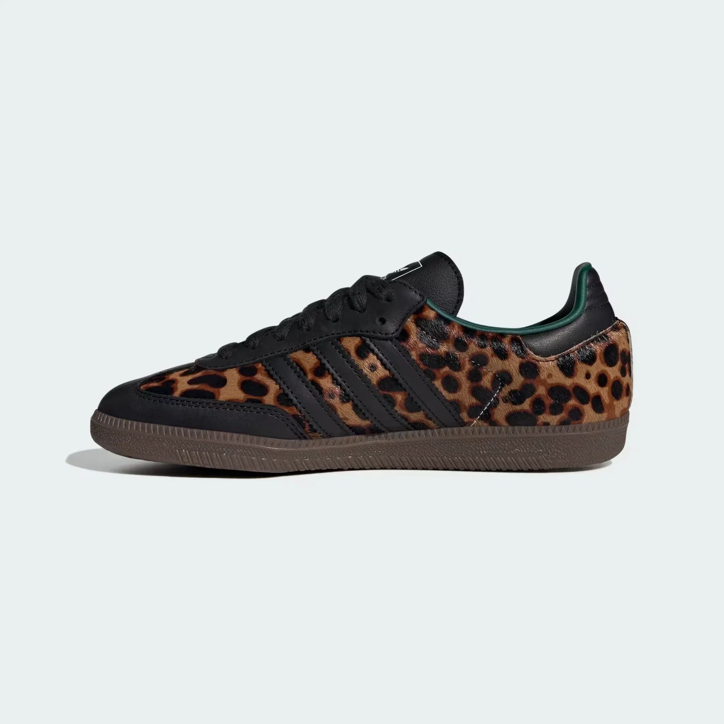 Samba OG Black and Green Leopard Print Sneakers