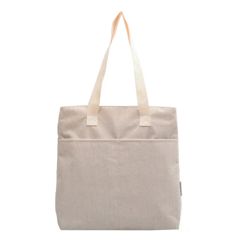 Chic Corduroy Tote Bag - Perfect for Everyday Use!