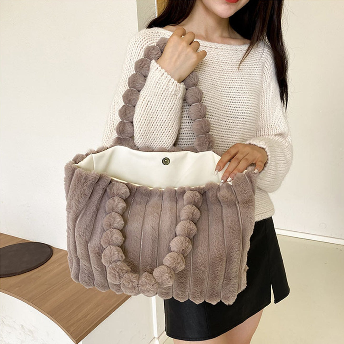 Cozy Plush Tote Bag