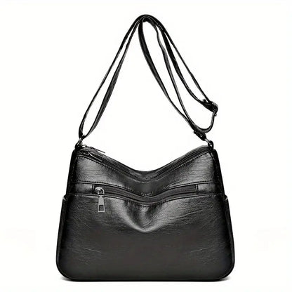 Chic Faux Leather Crossbody Bag