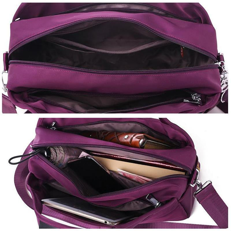Versatile MultiSafe Waterproof Nylon Handbag - Stay Stylish and Protected!