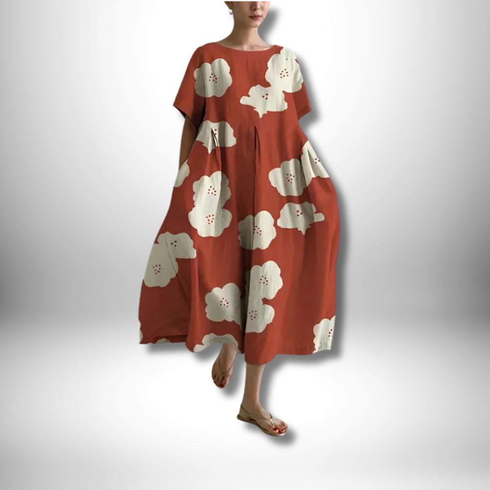 Chic Violet Floral Dress for Ultimate Comfort