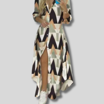 Taylor - Elegant Printed Maxi Beach Dress