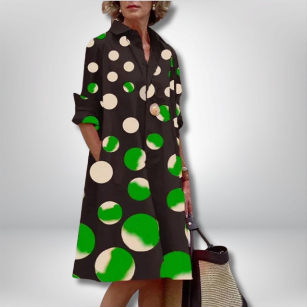 Anouk - Exquisite Cotton Dress for Timeless Elegance