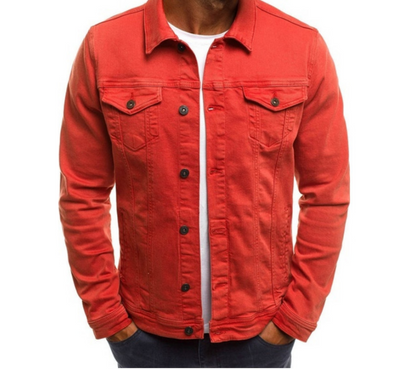 Vibrant Coloured Denim Jacket for Men by Gerald
