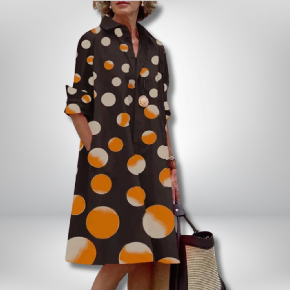 Anouk - Exquisite Cotton Dress for Timeless Elegance