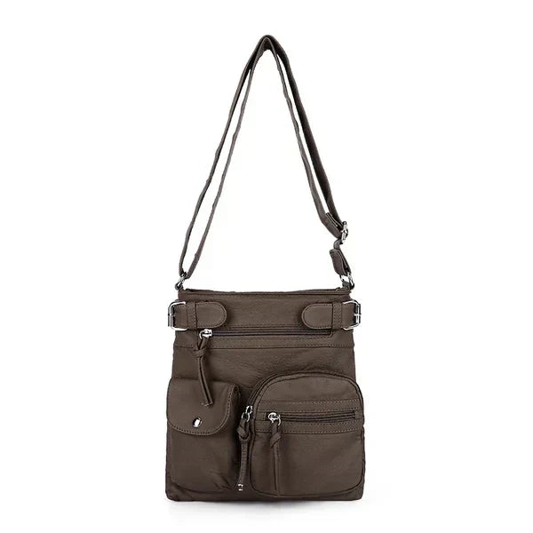 Stylish Leather Shoulder Bag with Ample Compartments