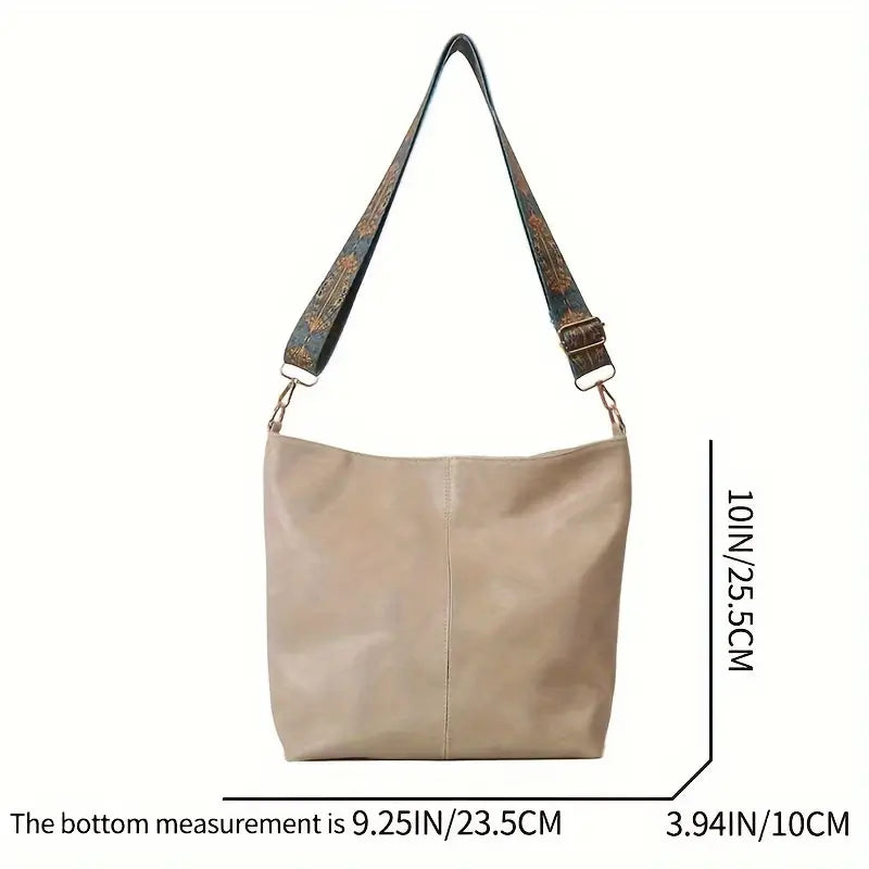 Sleek Vintage-Inspired Leather Tote Bag for Effortless Style