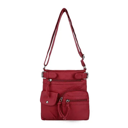 Stylish Leather Shoulder Bag with Ample Compartments
