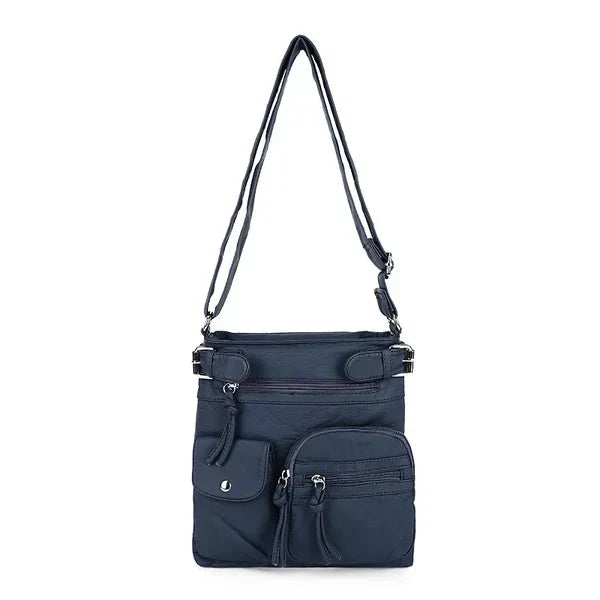 Stylish Leather Shoulder Bag with Ample Compartments