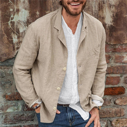 Grant - Relaxed Fit Cotton and Linen Jacket