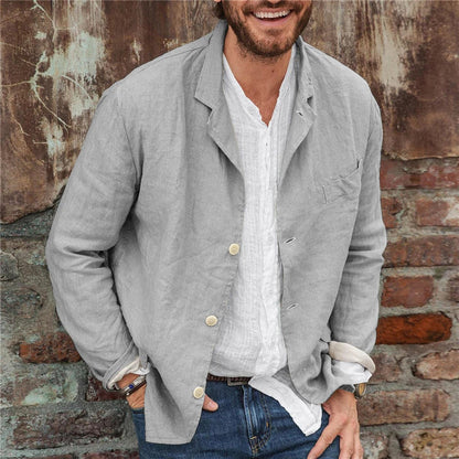 Grant - Relaxed Fit Cotton and Linen Jacket