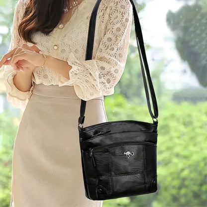 Chic Leather Crossbody Saddle Bag for Stylish Elegance