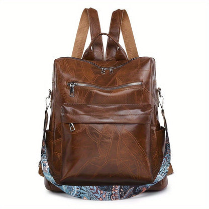 Stylish Convertible Retro Leather Backpack for the Modern Woman