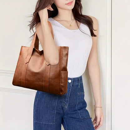Spacious Leather Tote Bag for Everyday Essentials