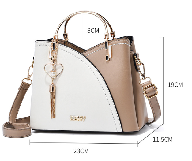 Chic Mini Handbag Featuring Heart-Shaped Zipper