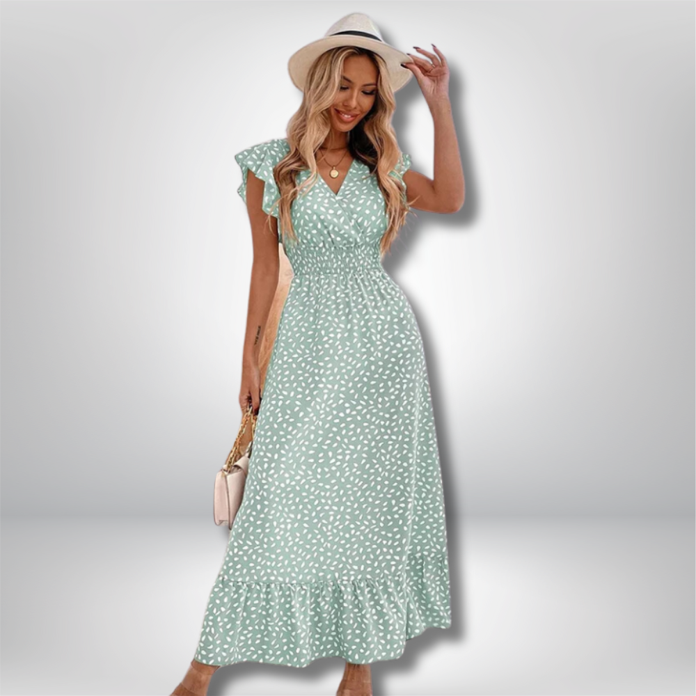 Jennis - Elegant V-Neck Maxi Dress for Women