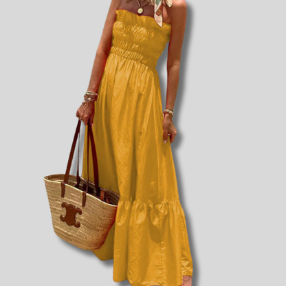 Carmen - Elegant Women's Maxi Dress with Stylish Tube Top Design