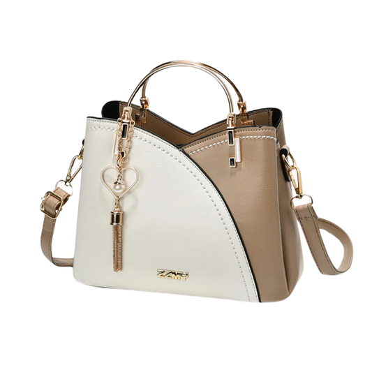 Chic Mini Handbag Featuring Heart-Shaped Zipper