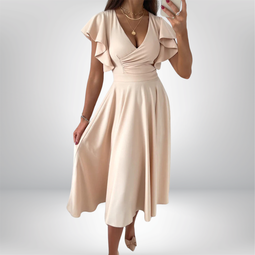 Sophie - Chic and Comfy Ladies V-Neck Casual Dress