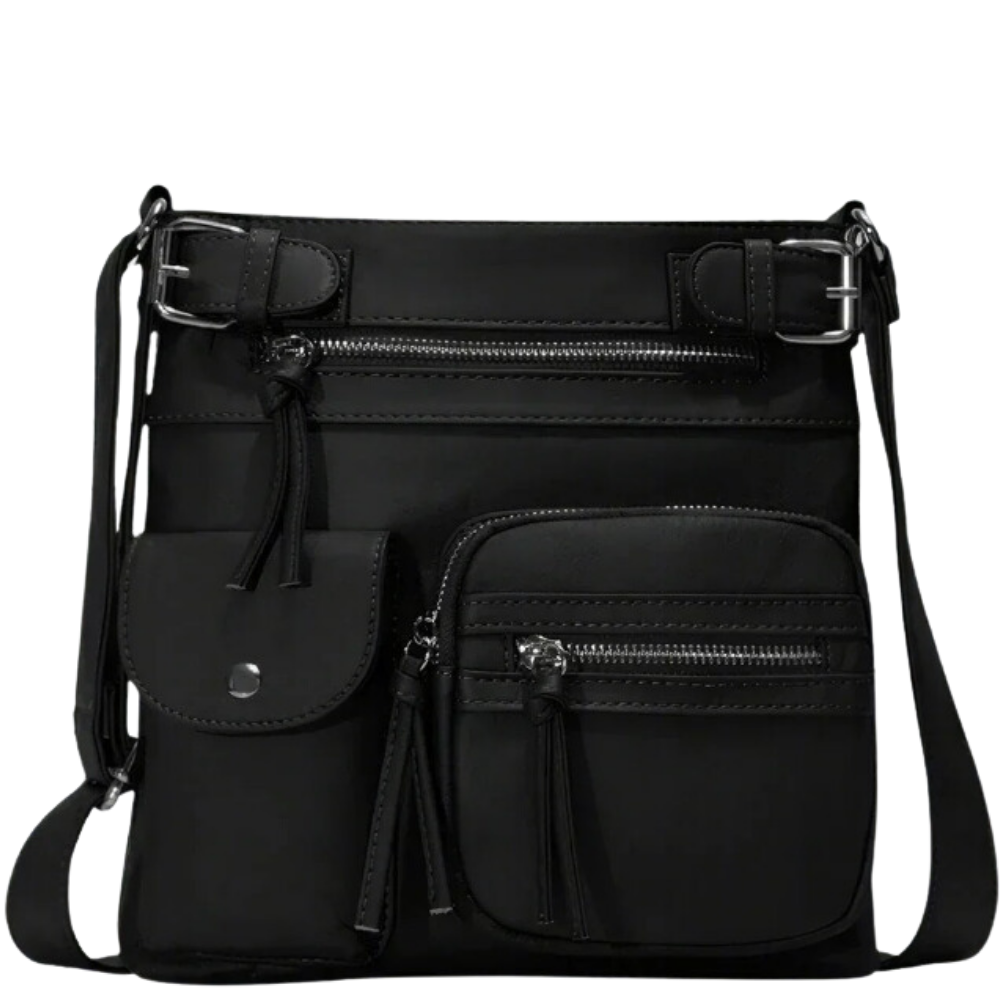 Stylish Leather Shoulder Bag with Ample Compartments