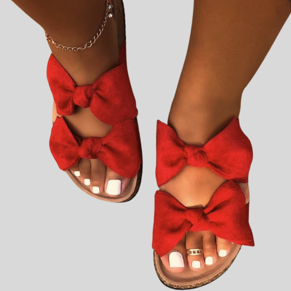 Chic Double Bow Women's Sandals by Wiki
