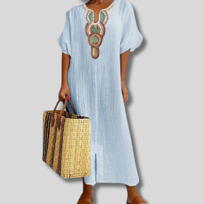 Chic Bohemian-Inspired Casual Dress for Women by Tyra