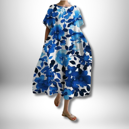 Chic Violet Floral Dress for Ultimate Comfort