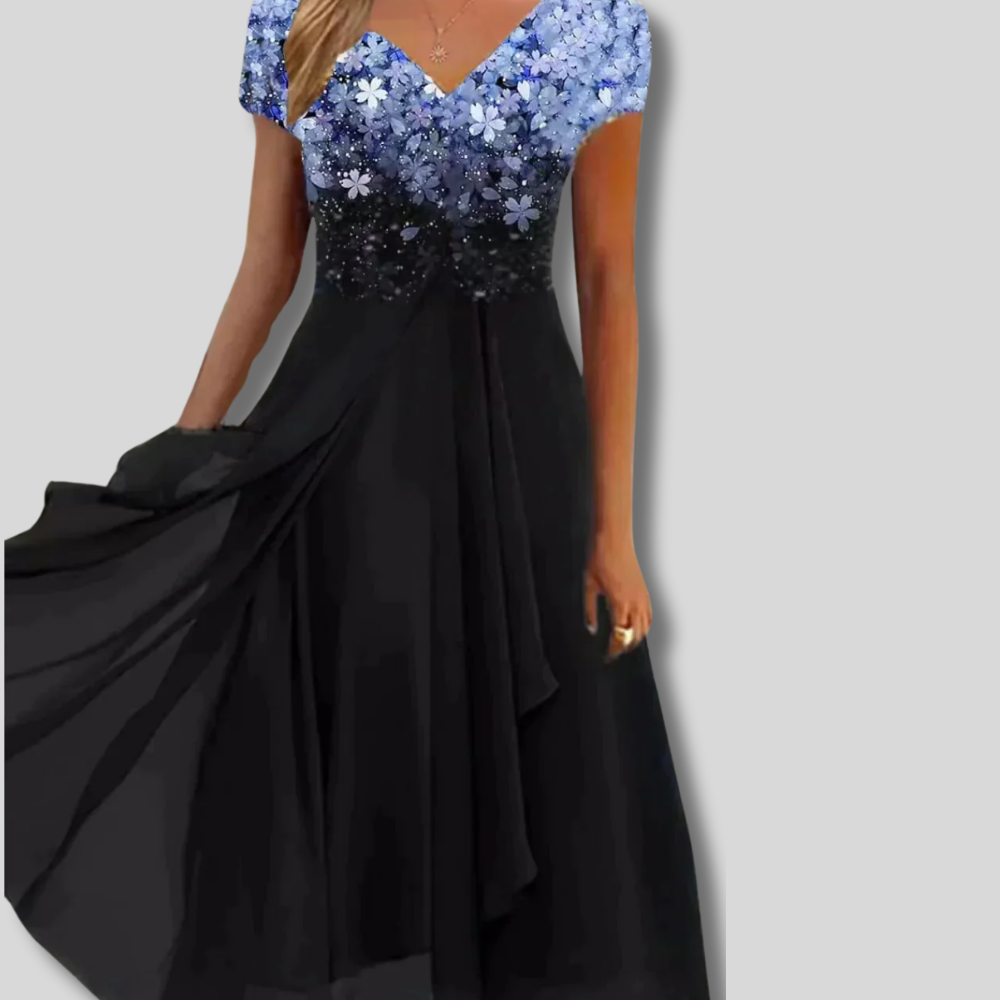 Whitley - Sophisticated Chiffon Midi Dress for Parties | Women's Elegant Attire