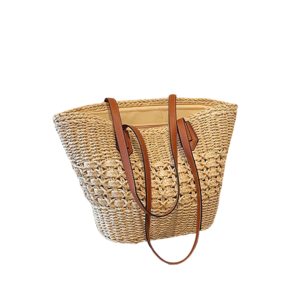 Stylish Bohemian Straw Shoulder Bag for the Beach