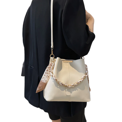 Isolde - Exquisite Green Bucket Bag Featuring Lavish Accents