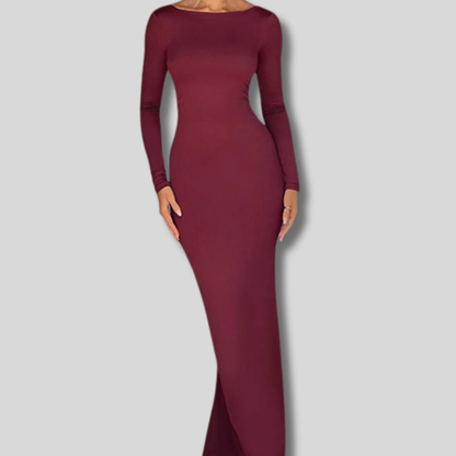 Tamara - Stunning Floor-Length Dress with Chic Open Back Design