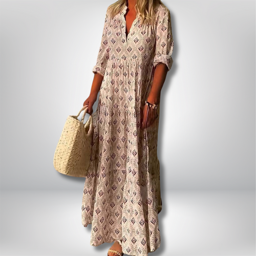 Taila - Graceful Linen Maxi Dress for Effortless Style
