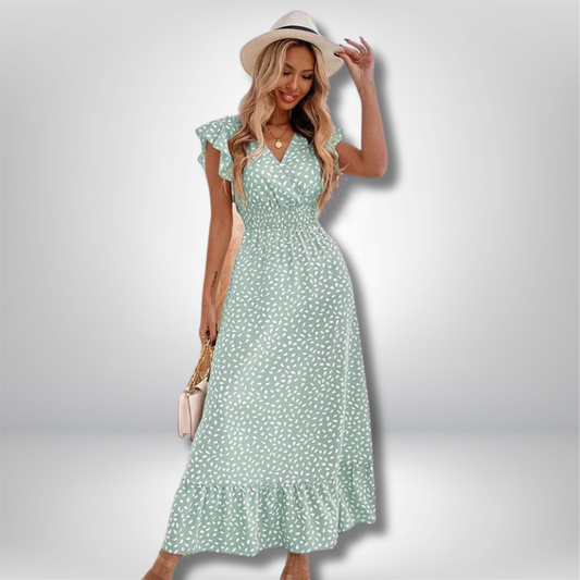 Jennis - Elegant V-Neck Maxi Dress for Women