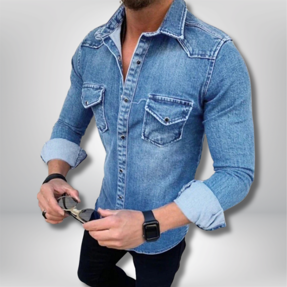 Elevate Your Style with the Rocco Premium Denim Shirt