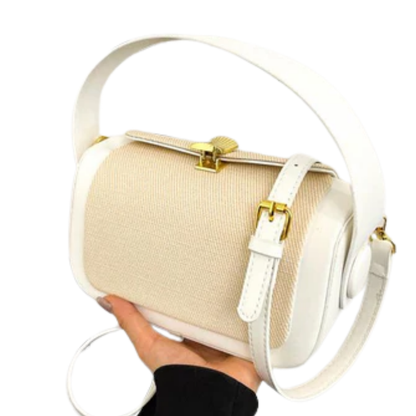 Chic Two-Toned Textured Tote Bag